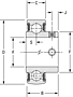 Mounted Bearings insert bearing set screw YA-RR, YA-RRB